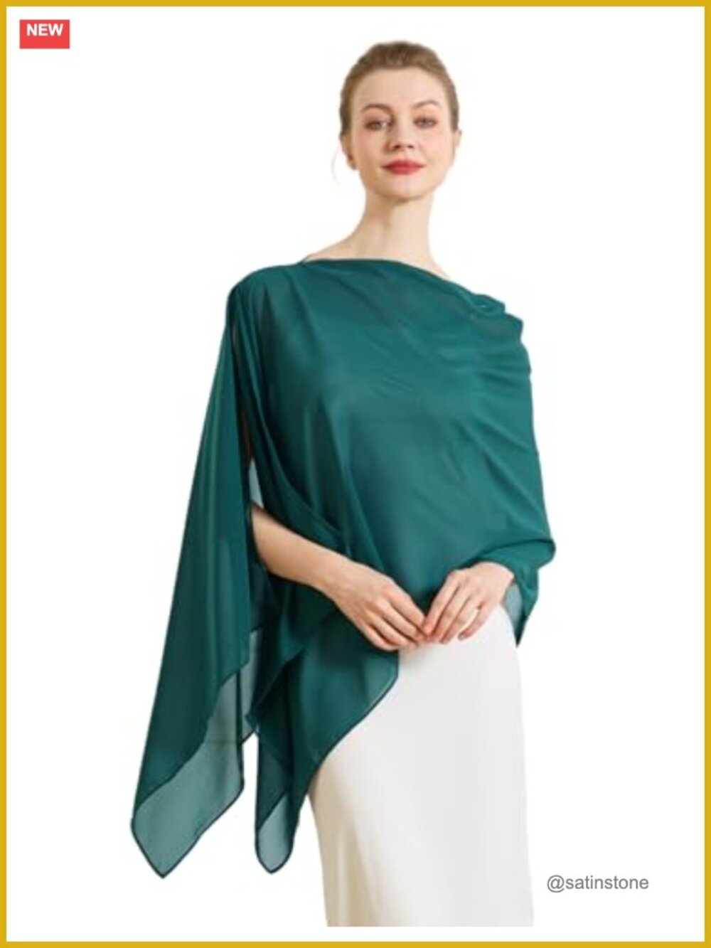 Chiffon Cape Shawl Wrap Scarf Sheer Capelet Evening Wedding